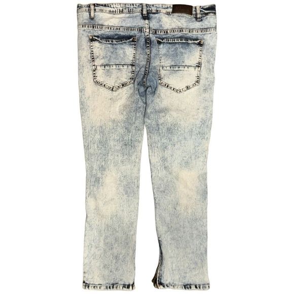 Genuine  Authentic distressed Blue Jeans size 38 x 30 - Picture 4 of 7